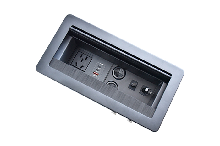 桌面线材自动回收多媒体信息盒